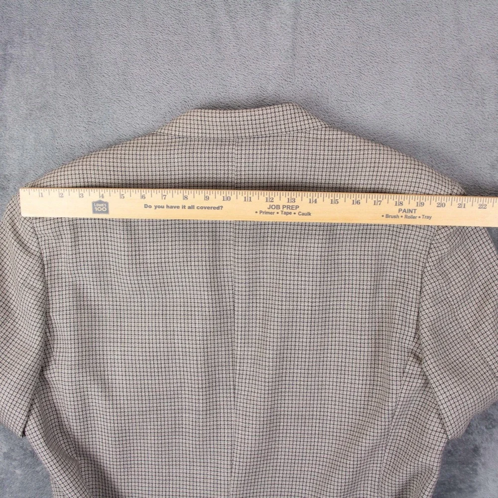 VTG Canali Milano Mens 46R Blazer Sport Coat Brown Houndstooth Made in Italy‎